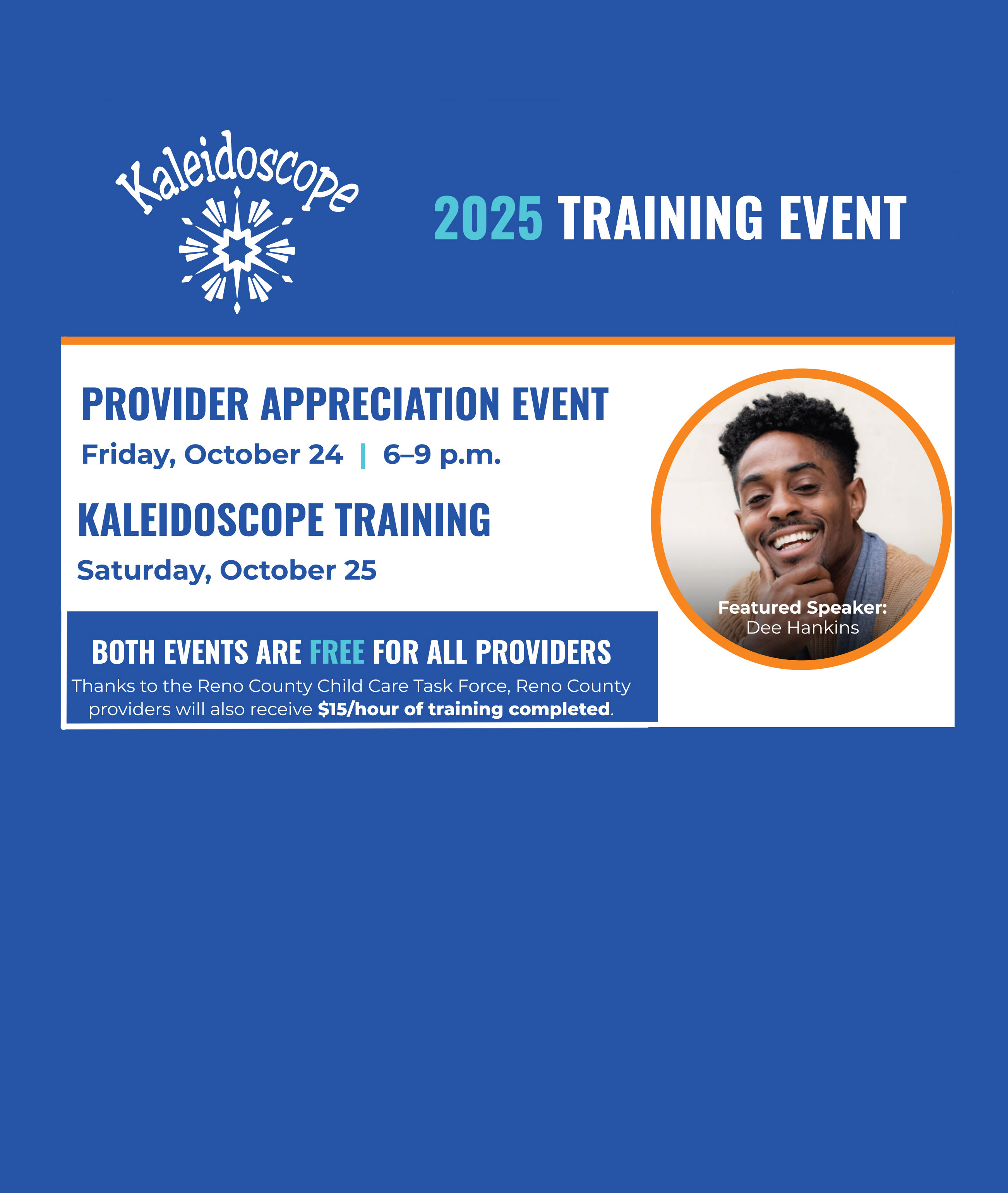 Kaleidoscope Training Event on October 24 & 25! (Put on your calendar NOW!) - News Image